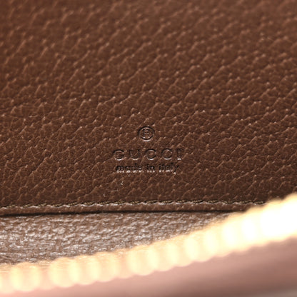 Gucci GG Supreme Monogram Textured Dollar Calfskin Web Ophidia Zip Around Card Case Wallet Beige Ebony New Acero 6 of 8