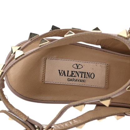Valentino Garavani Patent Nappa Rockstud Ankle Strap 100mm Pumps 38 Black Poudre 7 of 7