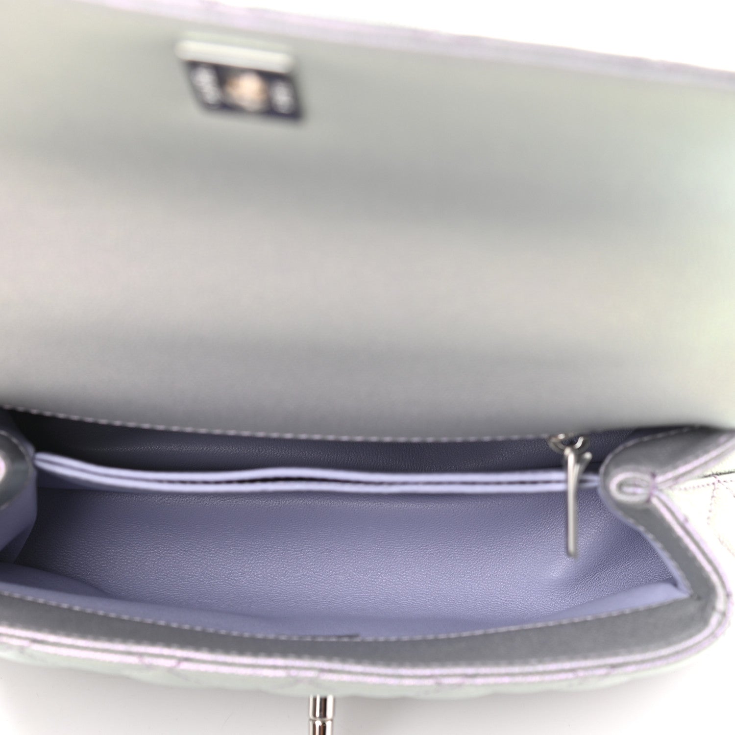 Chanel Iridescent Caviar Quilted Mini Coco Handle Flap Purple 5 of 9
