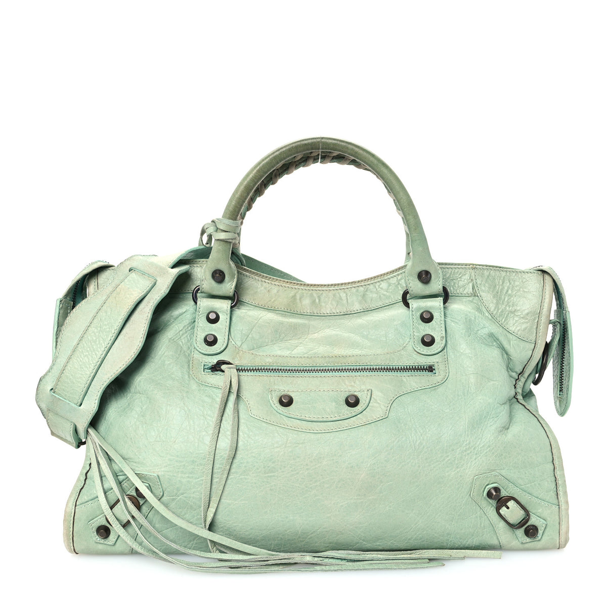 Balenciaga Agneau Classic Hardware City Vert D'eau 1 of 11