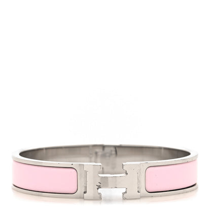 Hermes Enamel Narrow Clic Clac H Bracelet PM Rose Sakura 1 of 5