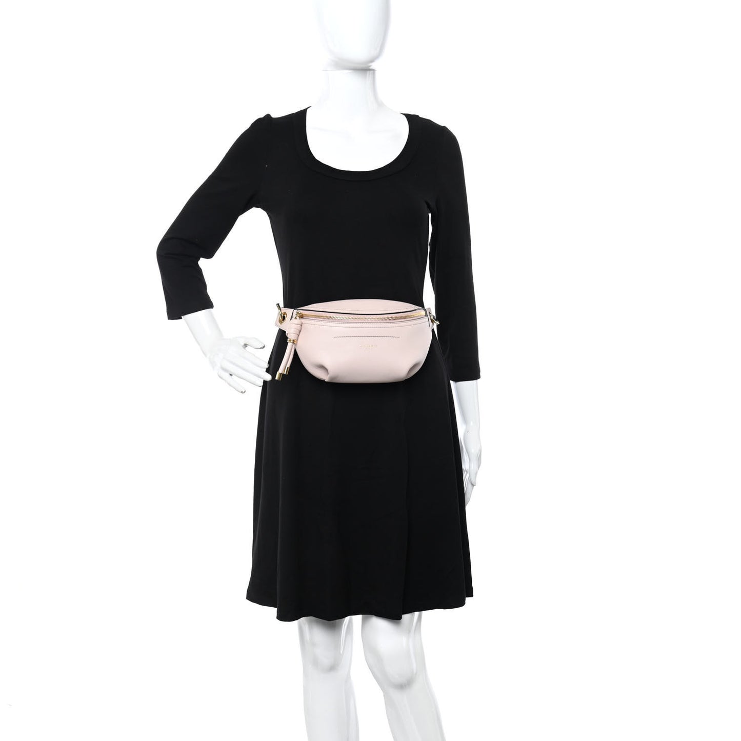Calfskin Whip Belt Bag Pale Pink