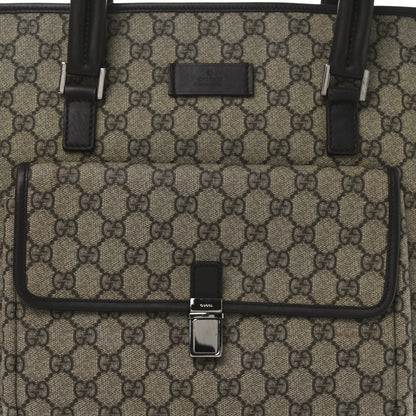 Gucci GG Supreme Monogram Vertical Front Pocket Shopping Tote Brown 7 of 9
