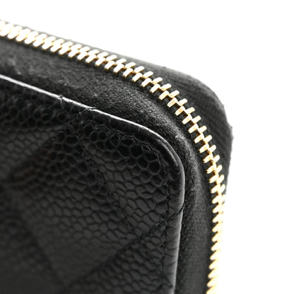 Chanel Caviar Quilted Zip Coin Purse Black 9 of 10