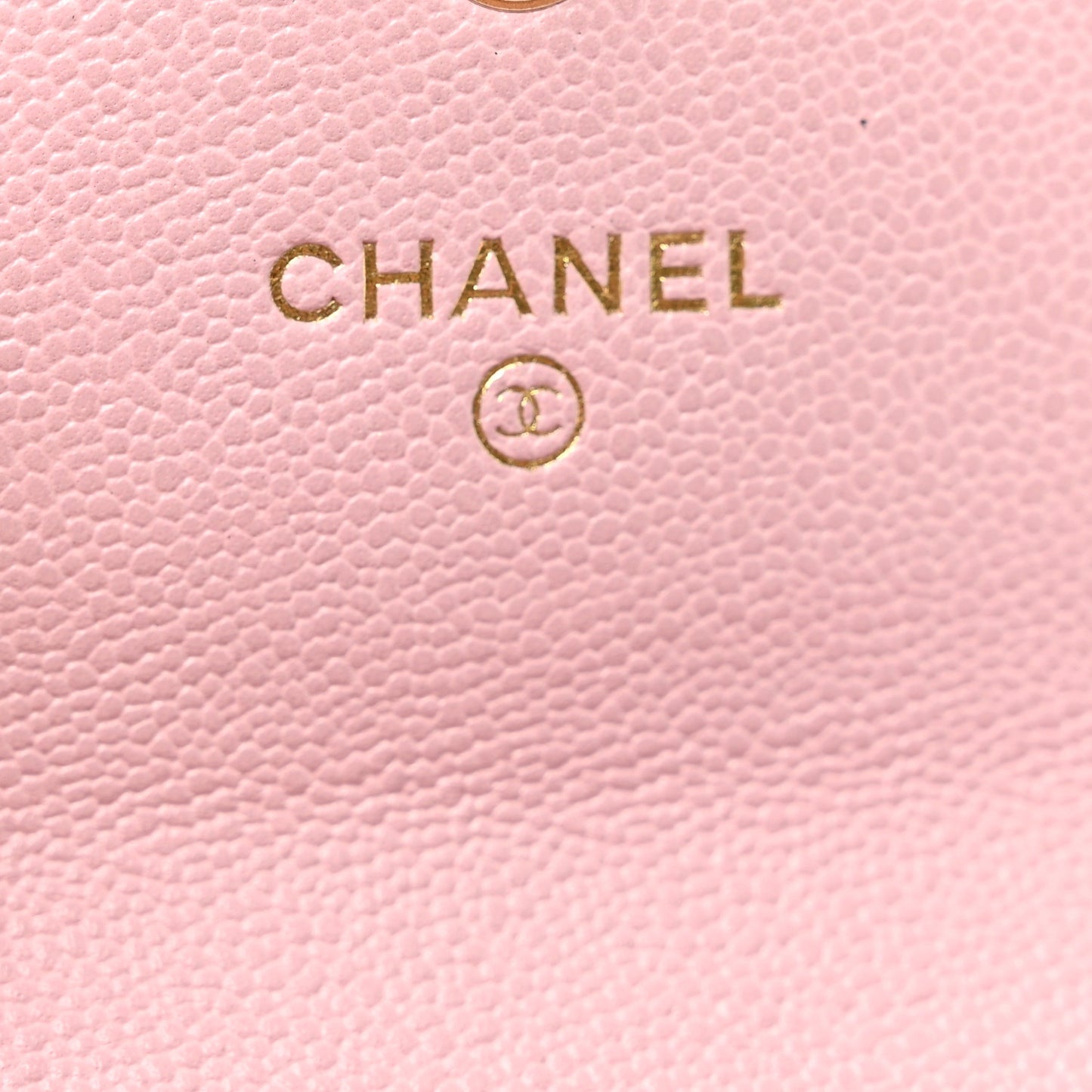Caviar Quilted Studded CC Flap Card Holder Light Pink