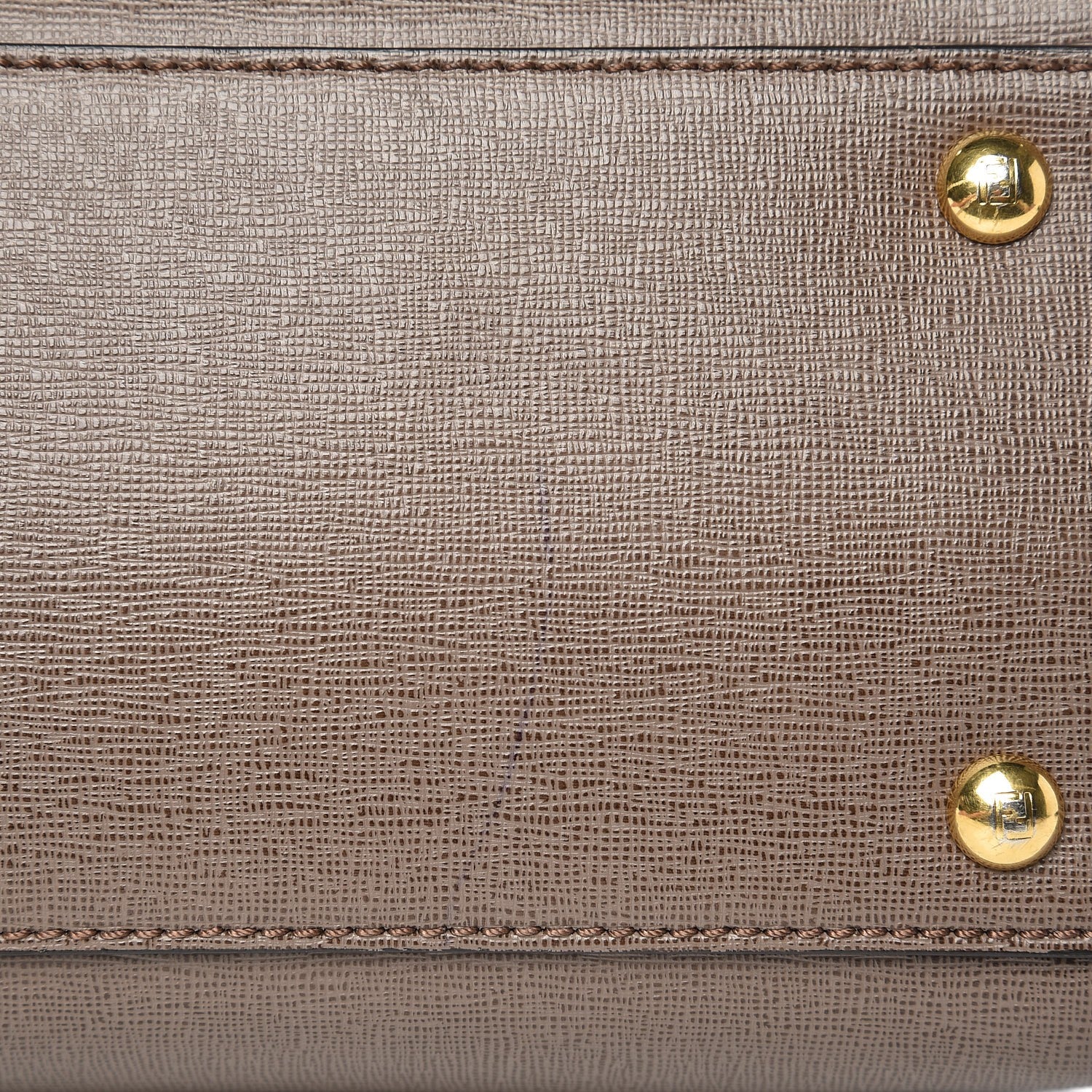 Fendi Vitello Elite Flamingo Petite 2Jours Tote Seppia 10 of 10