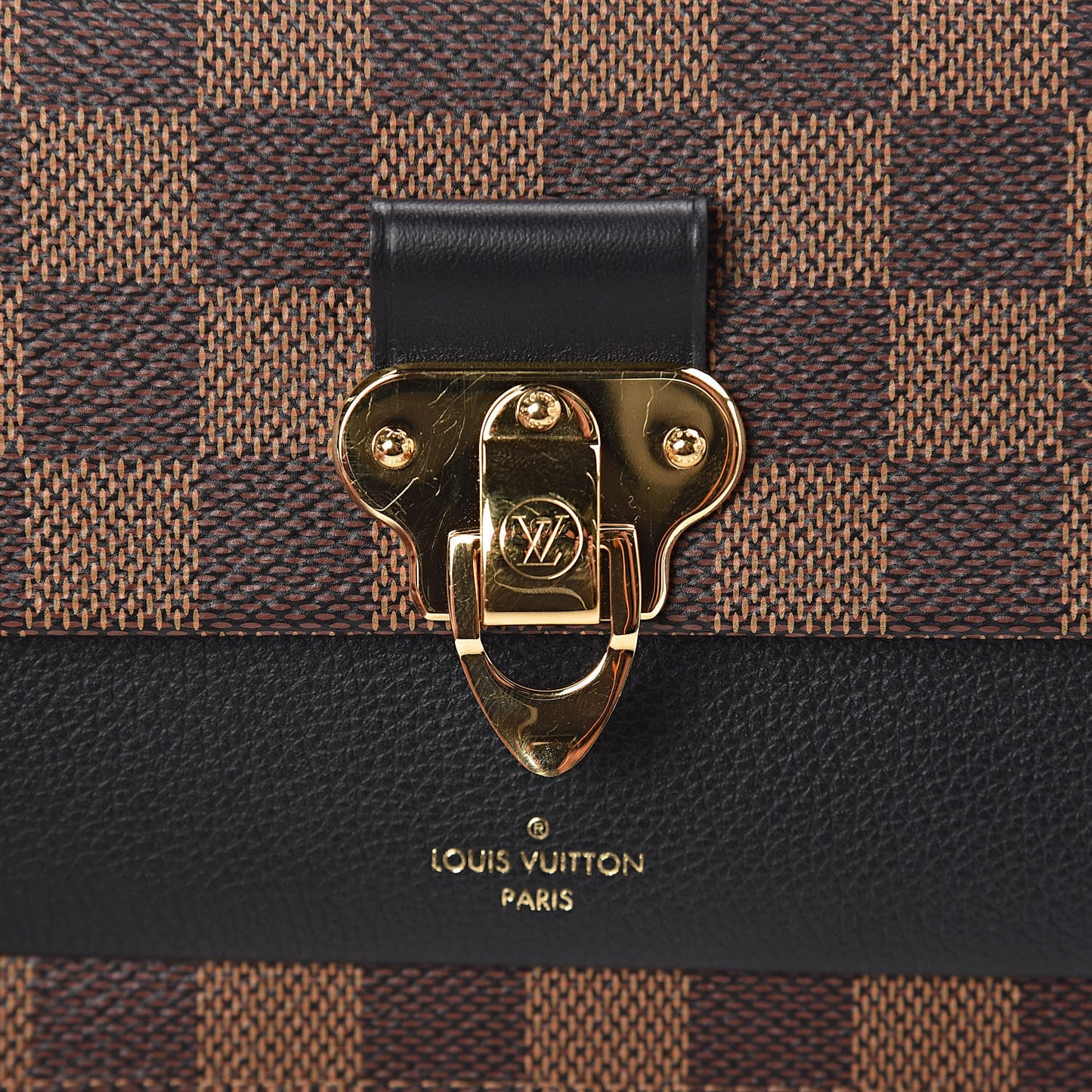 Damier Ebene Vavin Chain Wallet Black