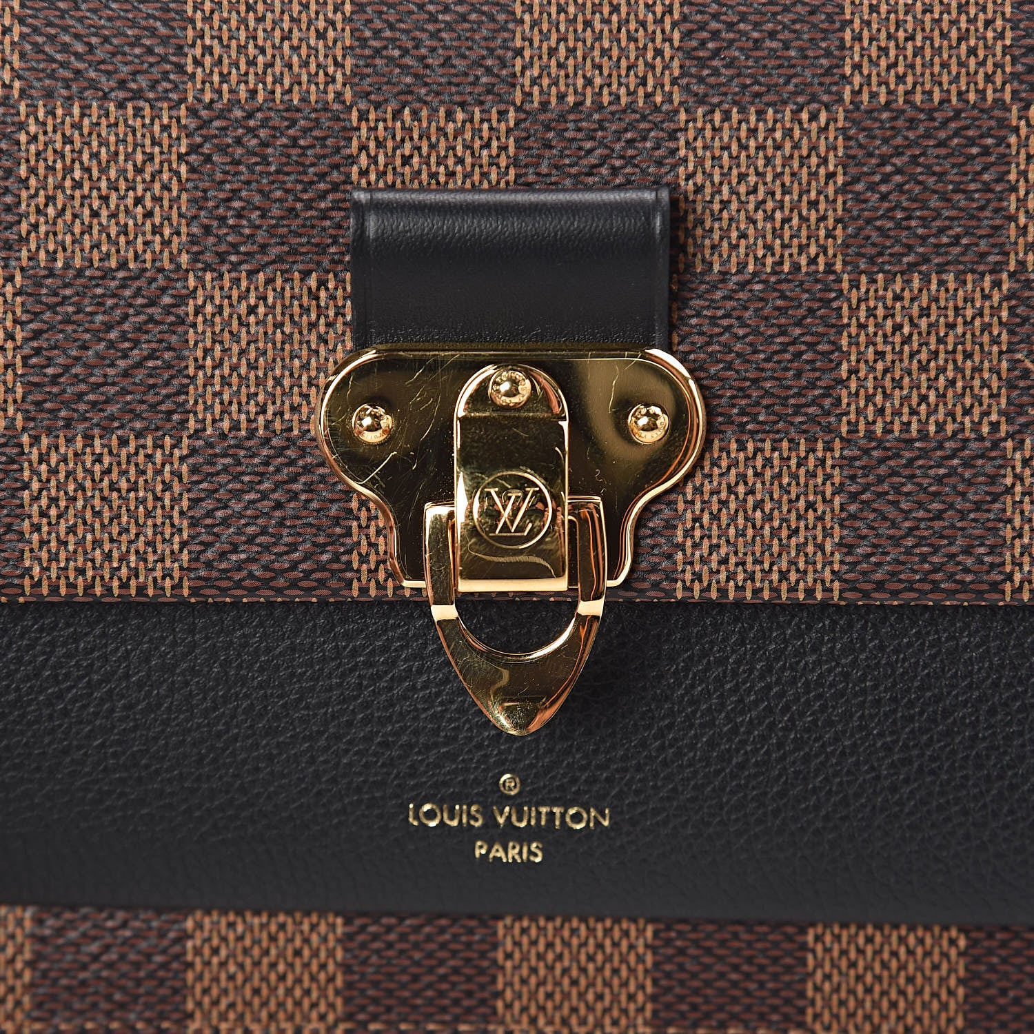 Louis Vuitton Damier Ebene Vavin Chain Wallet Black 9 of 9