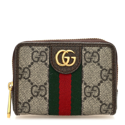 Gucci GG Supreme Monogram Web Ophidia Playing Card Case Beige New Acero 1 of 7