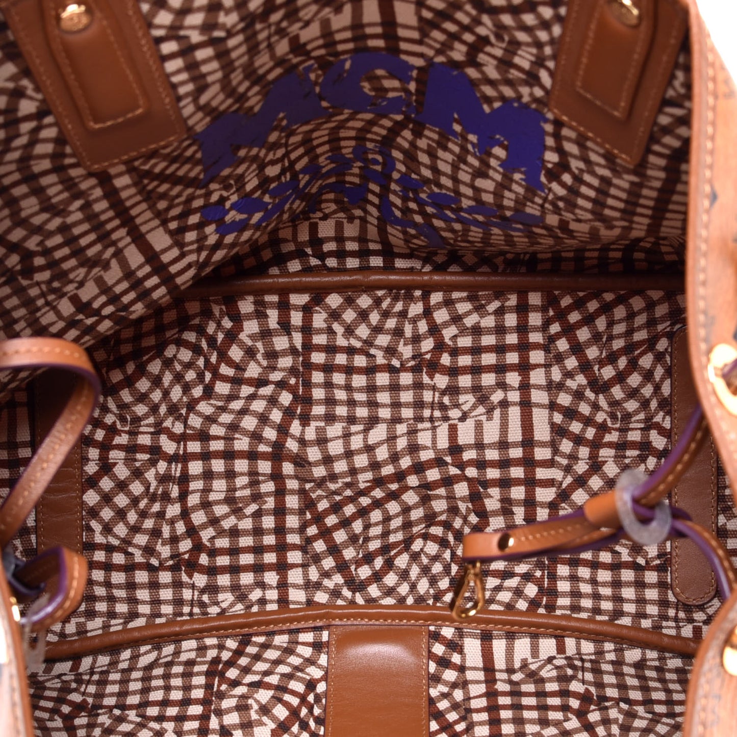 Visetos Medium Liz Reversible Shopper Tote Cognac
