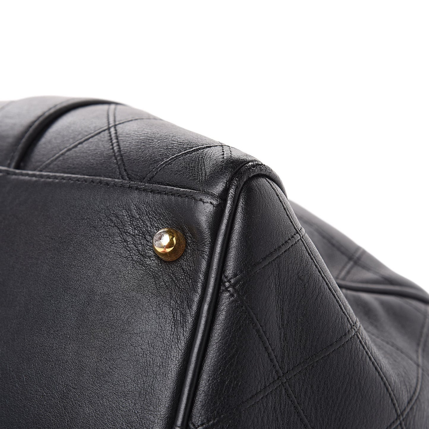 Calfskin Stitched CC Boston Black