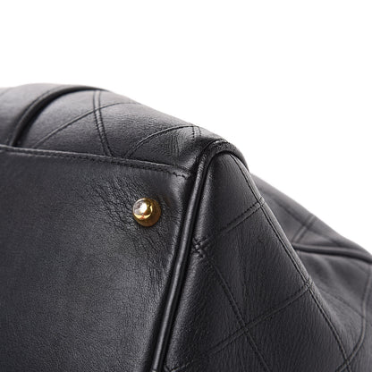 Chanel Calfskin Stitched CC Boston Black 12 of 13