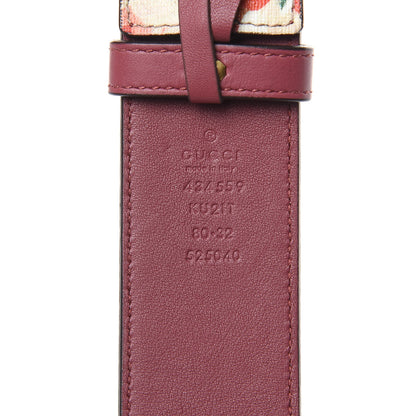 Gucci GG Plus Monogram Blooms Plaque Belt 80 32 Beige Multicolor Dry Rose 6 of 6