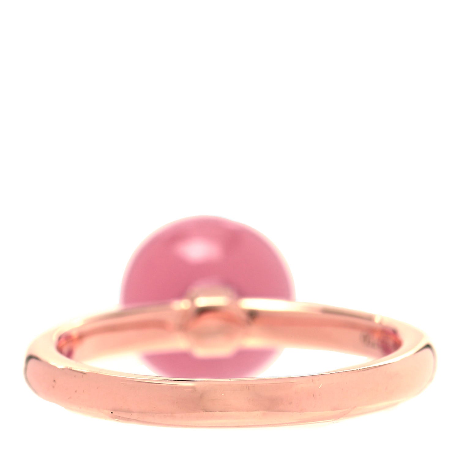Tiffany 18K Rose Gold Rose Quartz HardWear Ball Ring 47 4 3 of 5