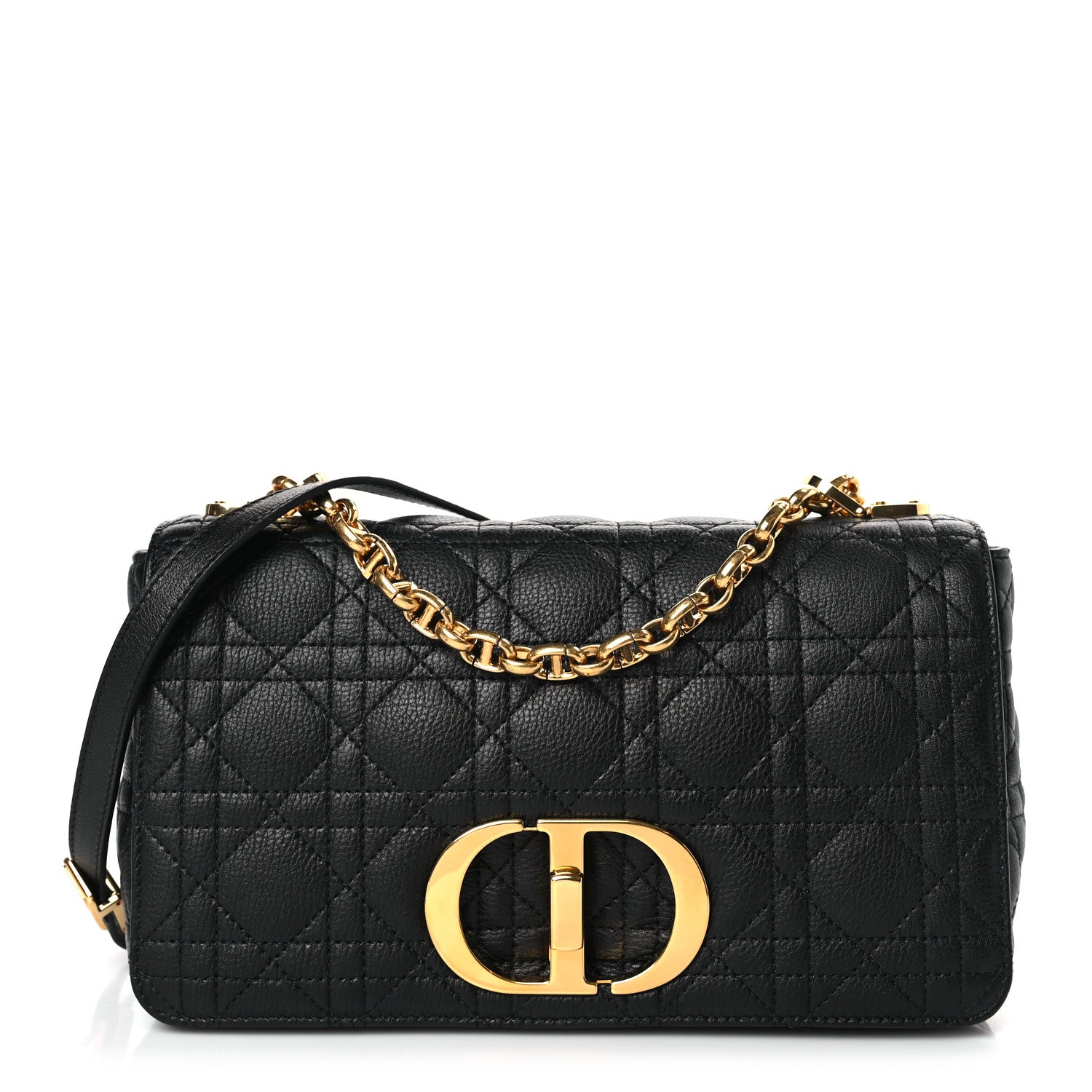 Christian Dior Calfskin Cannage Medium Caro Bag Black 1 of 9