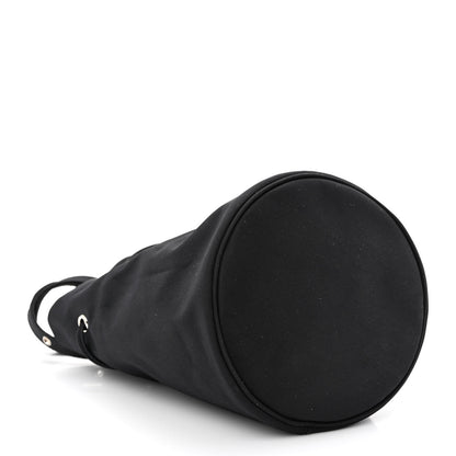 Balenciaga Recycled Sport Nylon Logo Embroidered Wheel Drawstring Bucket Bag Black 4 of 10
