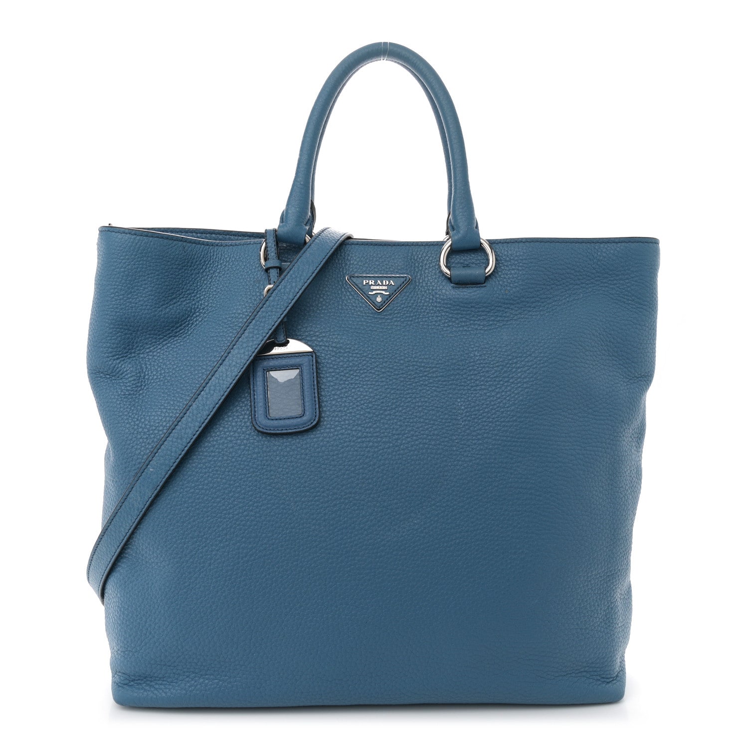 Prada Vitello Daino Shopping Tote Cobalto 1 of 16