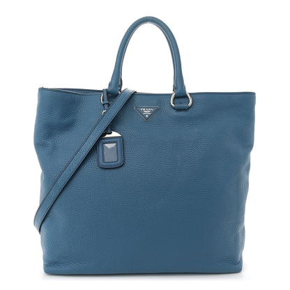 Prada Vitello Daino Shopping Tote Cobalto 1 of 16