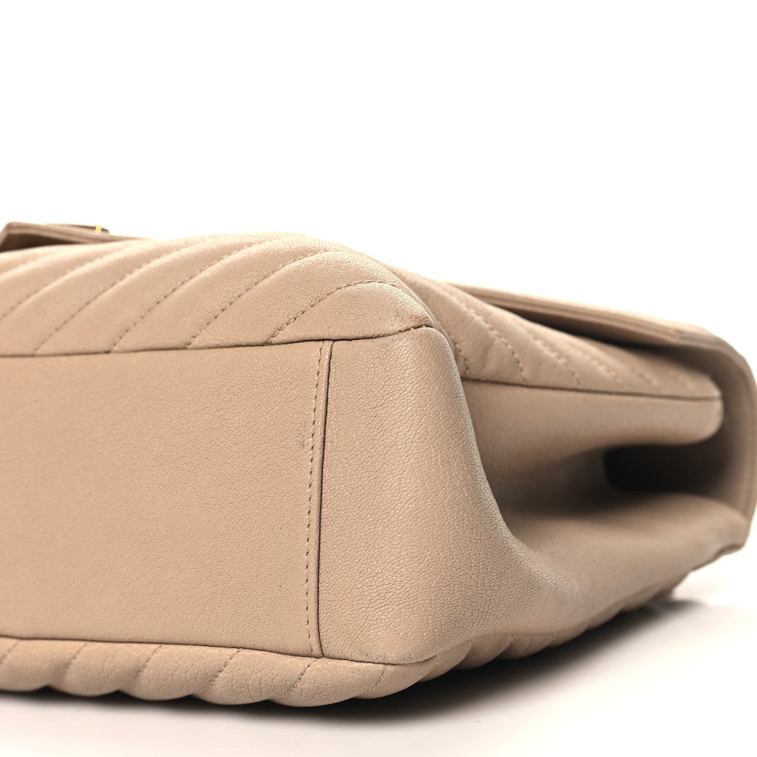 Saint Laurent Sheepskin Matelasse Chevron Monogram Large College Satchel Beige 10 of 11