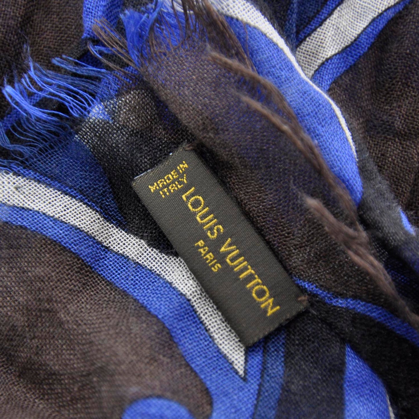 Cashmere Silk Arabesque Stole Blue