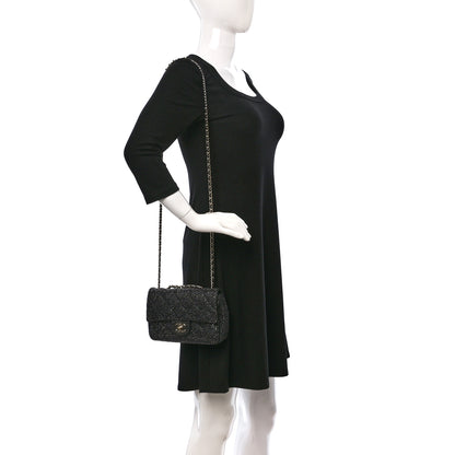 Chanel Lambskin Crystal Quilted Medium Flap Black 2 of 9