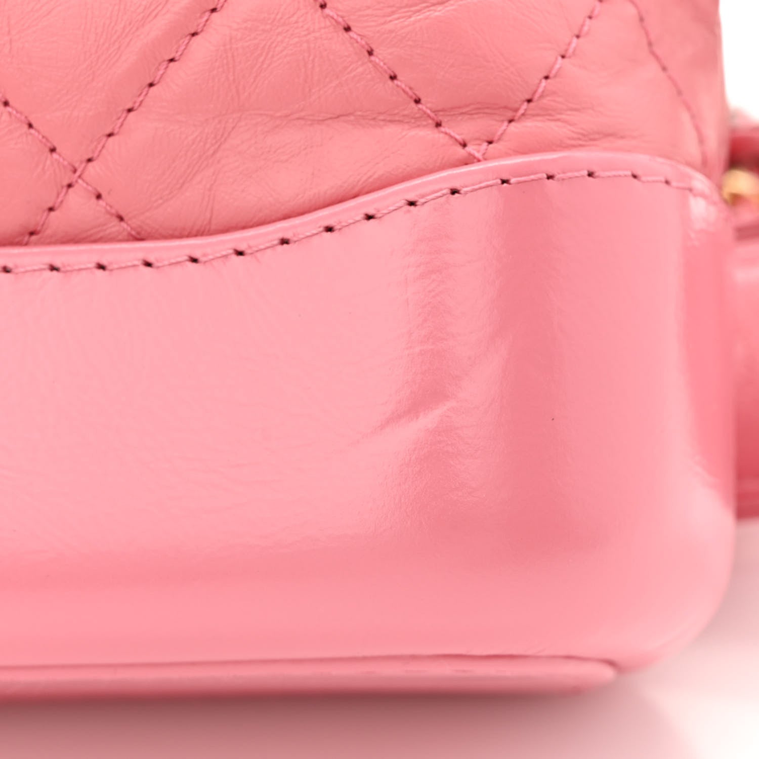 Chanel Aged Calfskin Quilted Small Gabrielle Logo Hobo Rose 12 of 13