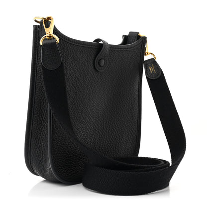 Hermes Taurillon Clemence Evelyne TPM Black 3 of 10