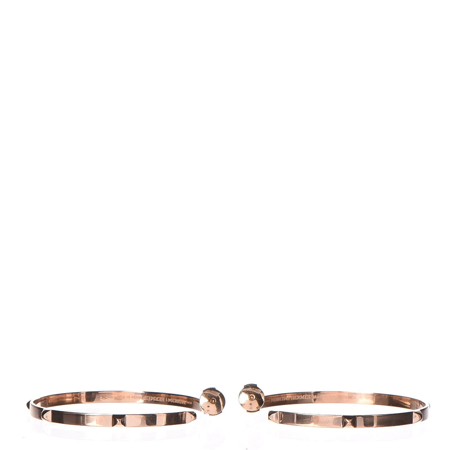 18K Rose Gold Mini Clous Hoop Earrings