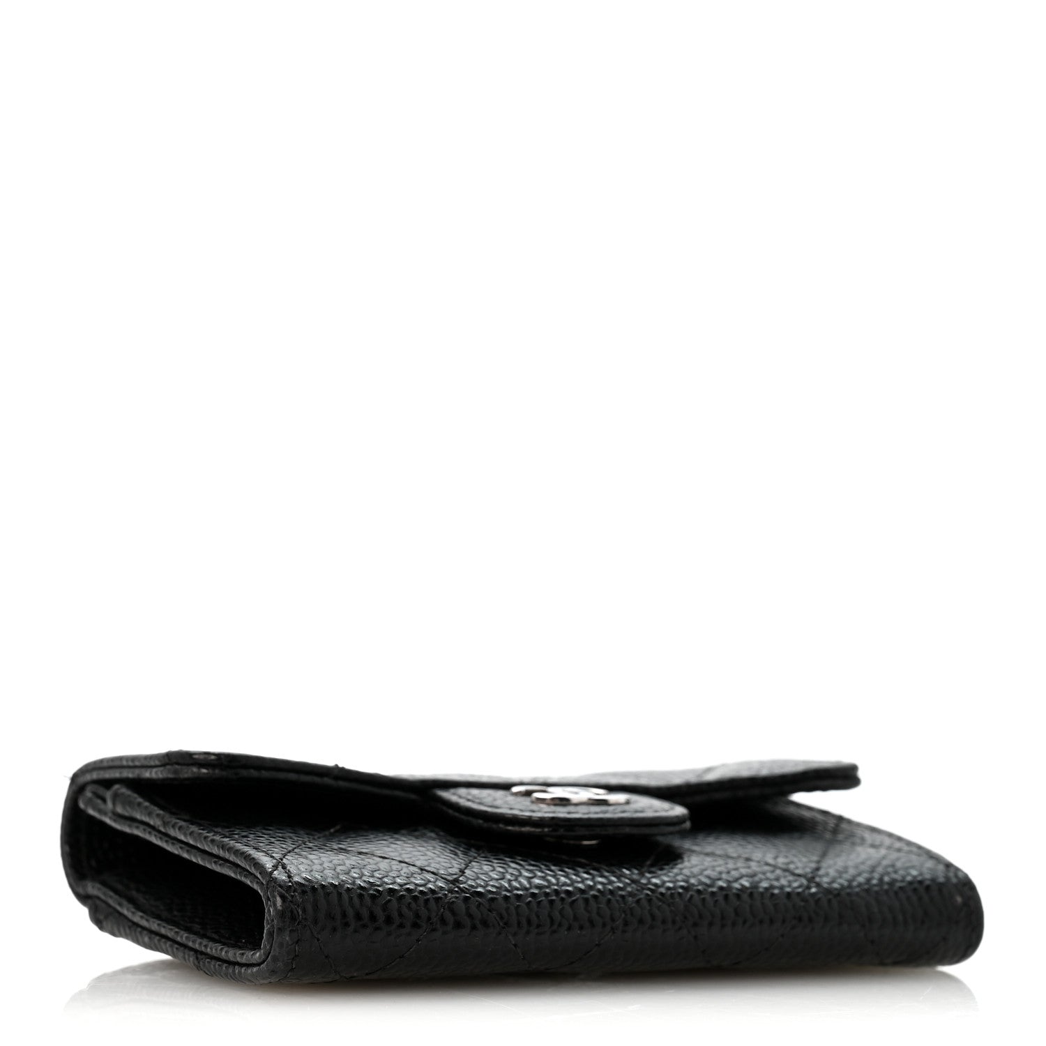 Chanel Caviar Quilted Flap Card Holder Wallet Black 4 of 9