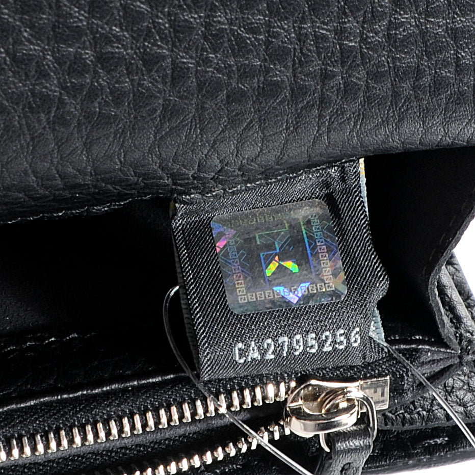 Fendi Cuoio Romano Selleria Peekaboo Continental Wallet Black 10 of 11