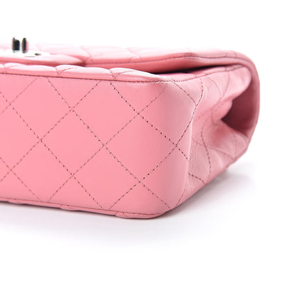 Chanel Lambskin Quilted Mini Rectangular Flap Pink 10 of 11