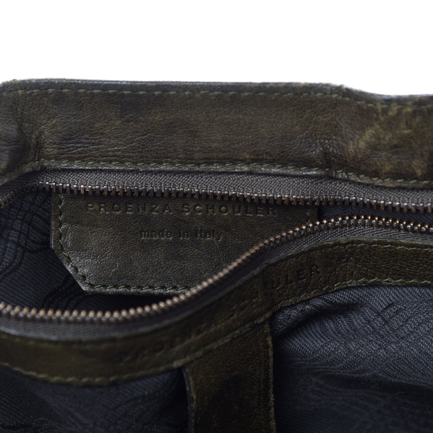 Lambskin Medium PS1 Satchel Dark Olive
