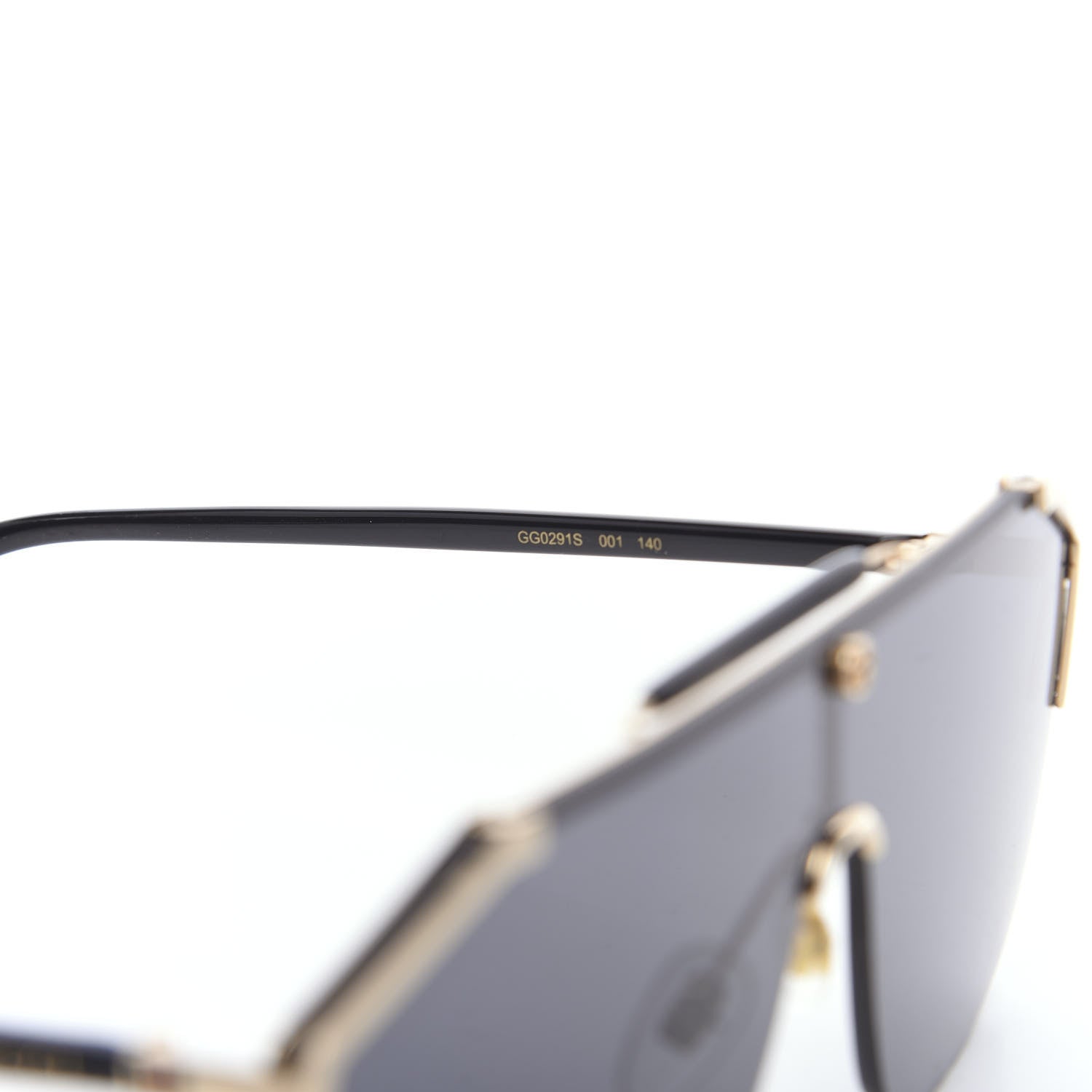 Gucci Metal Rimless Square Sunglasses GG0291S Blue Gold 4 of 7