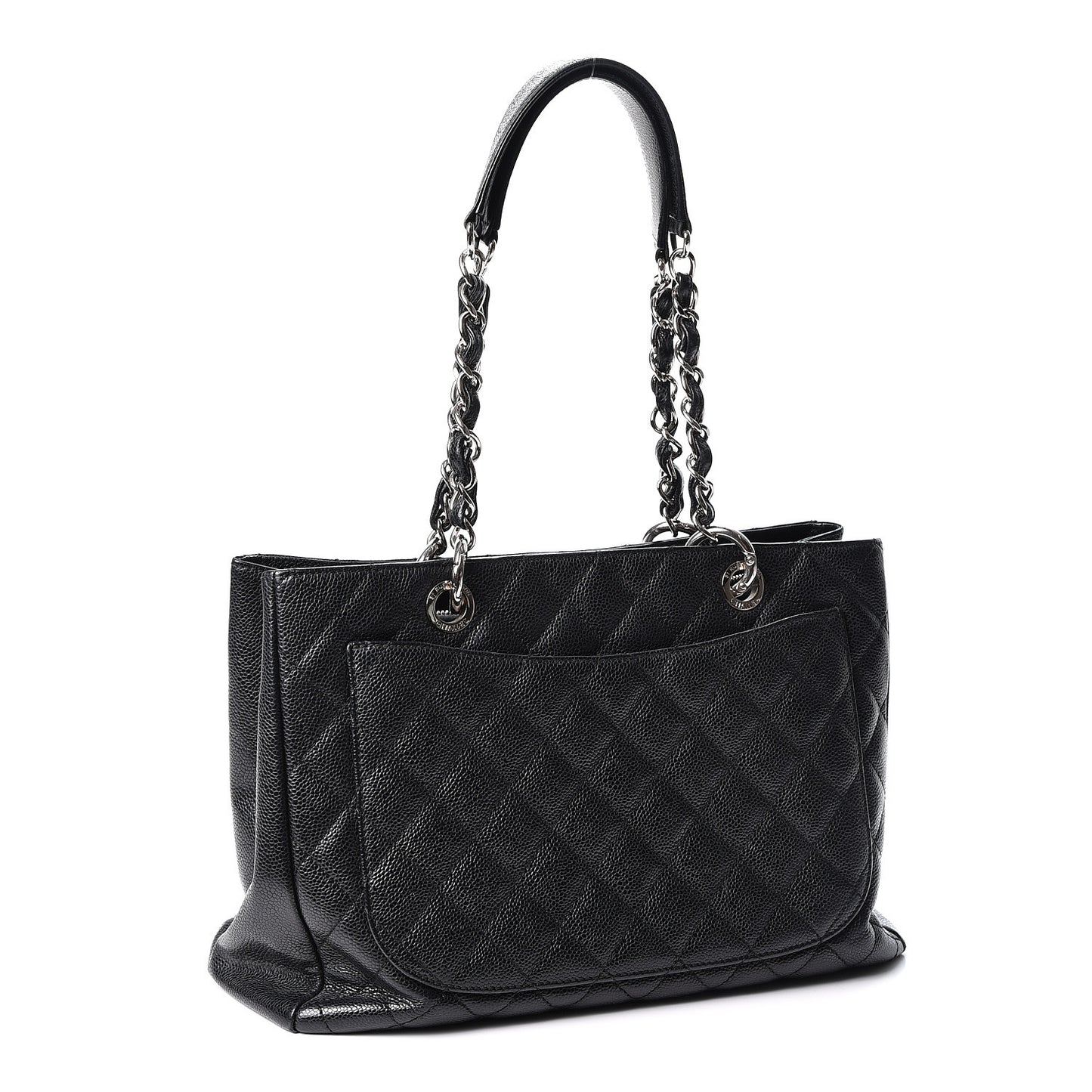 Caviar Quilted Grand Shopping Tote GST Black