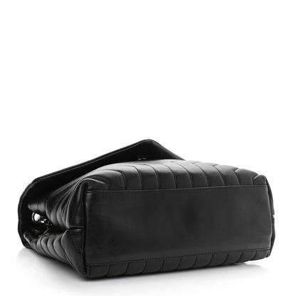 Saint Laurent Calfskin Y Quilted Monogram Medium Loulou Chain Satchel Black 4 of 9
