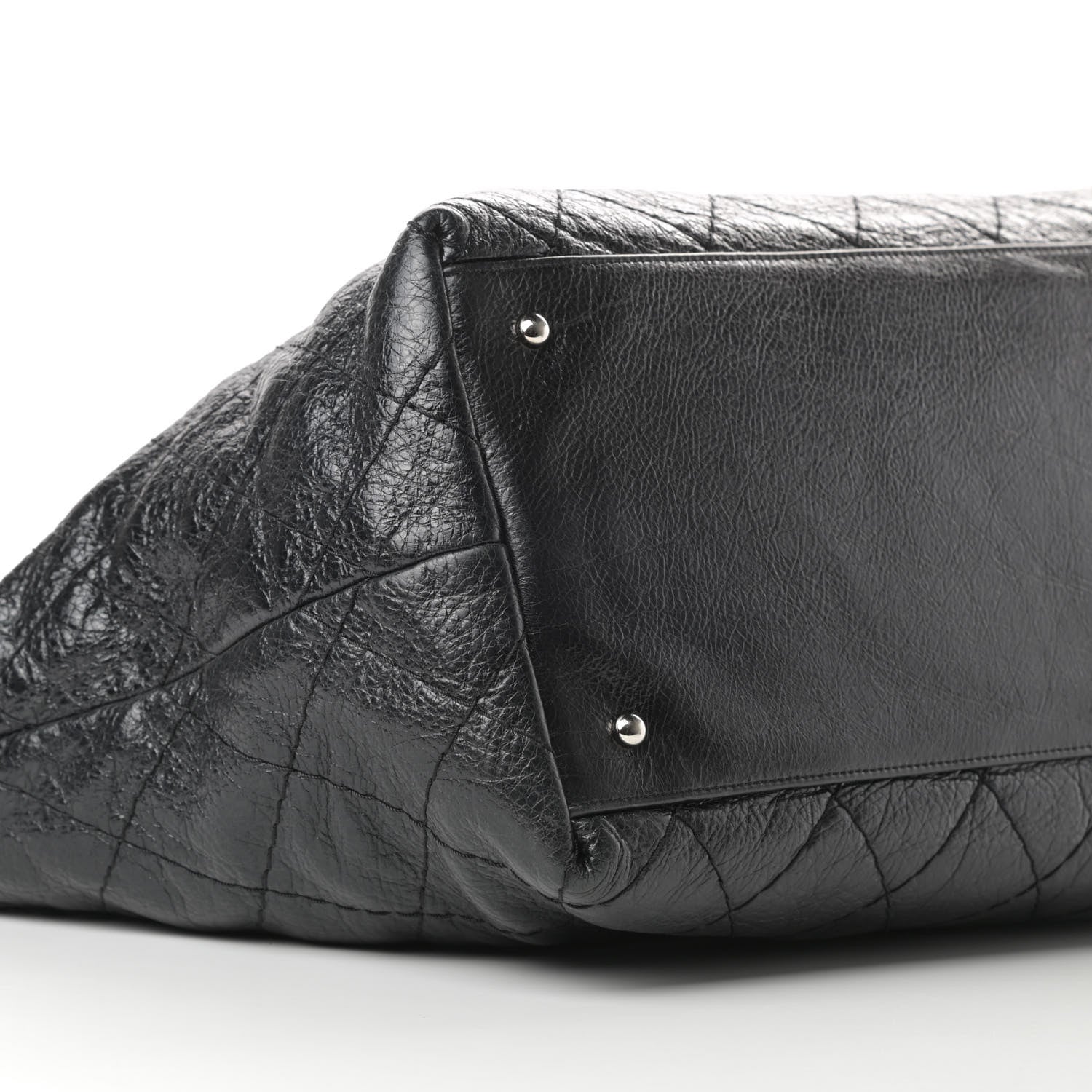 Chanel Glazed Calfskin Large On The Road Tote Black 9 of 12