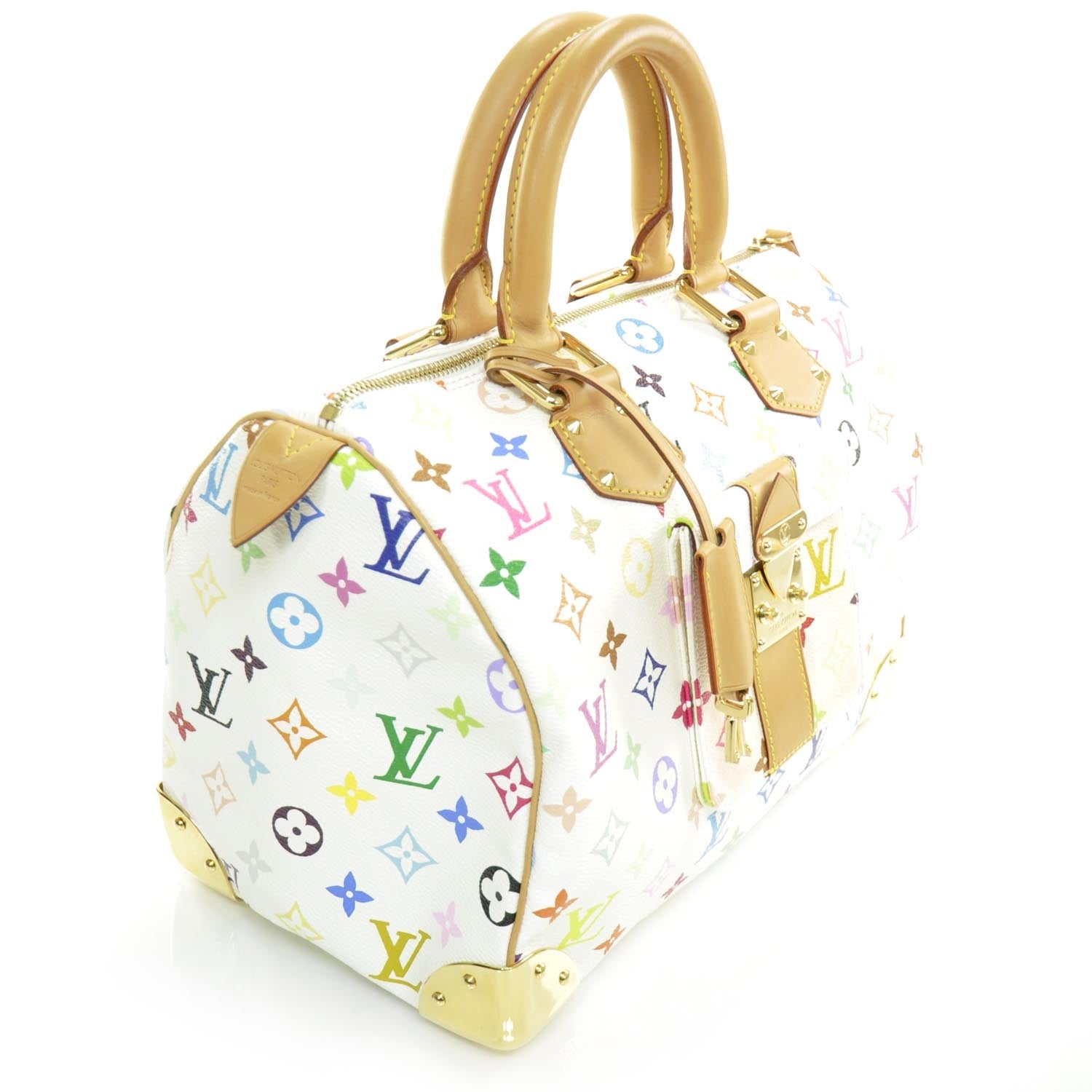 Louis Vuitton Monogram Multicolor Speedy 30 White 3 of 10