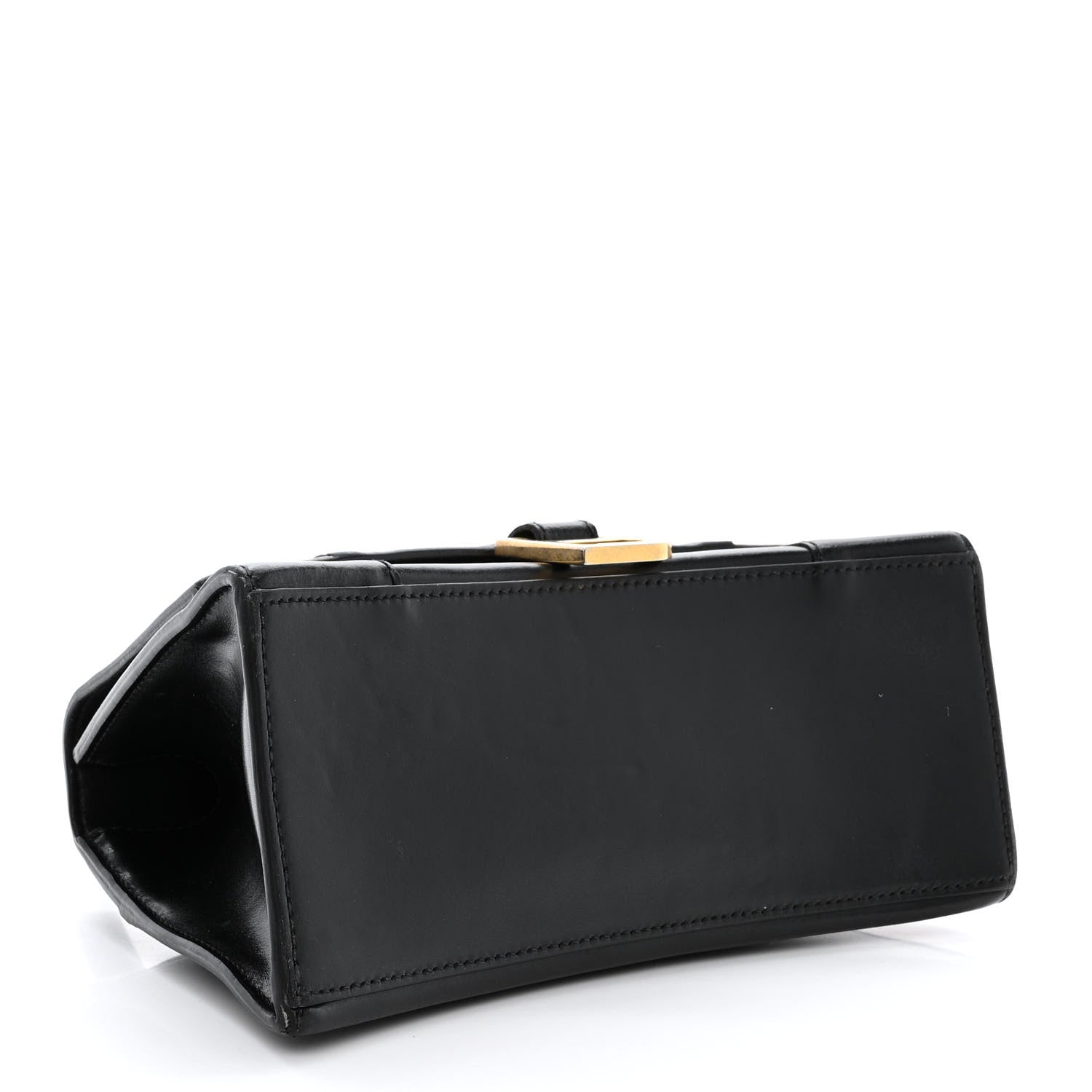Balenciaga Shiny Box Calfskin Small Hourglass Top Handle Bag Black 4 of 14