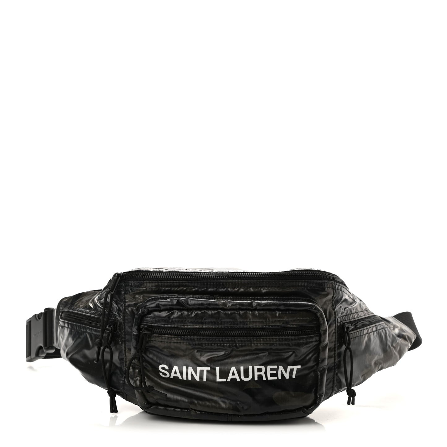 Nylon Logo Ripstop Body Belt Bag Black