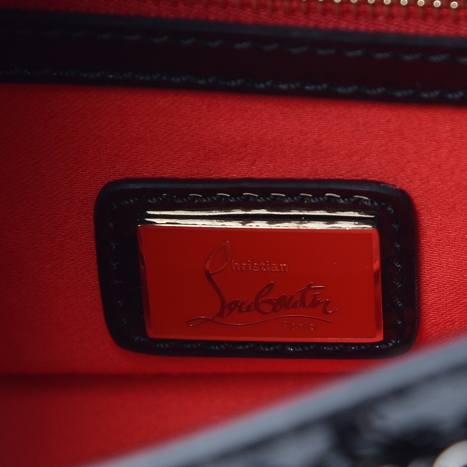 Christian Louboutin Patent Riviera Clutch Black 6 of 9