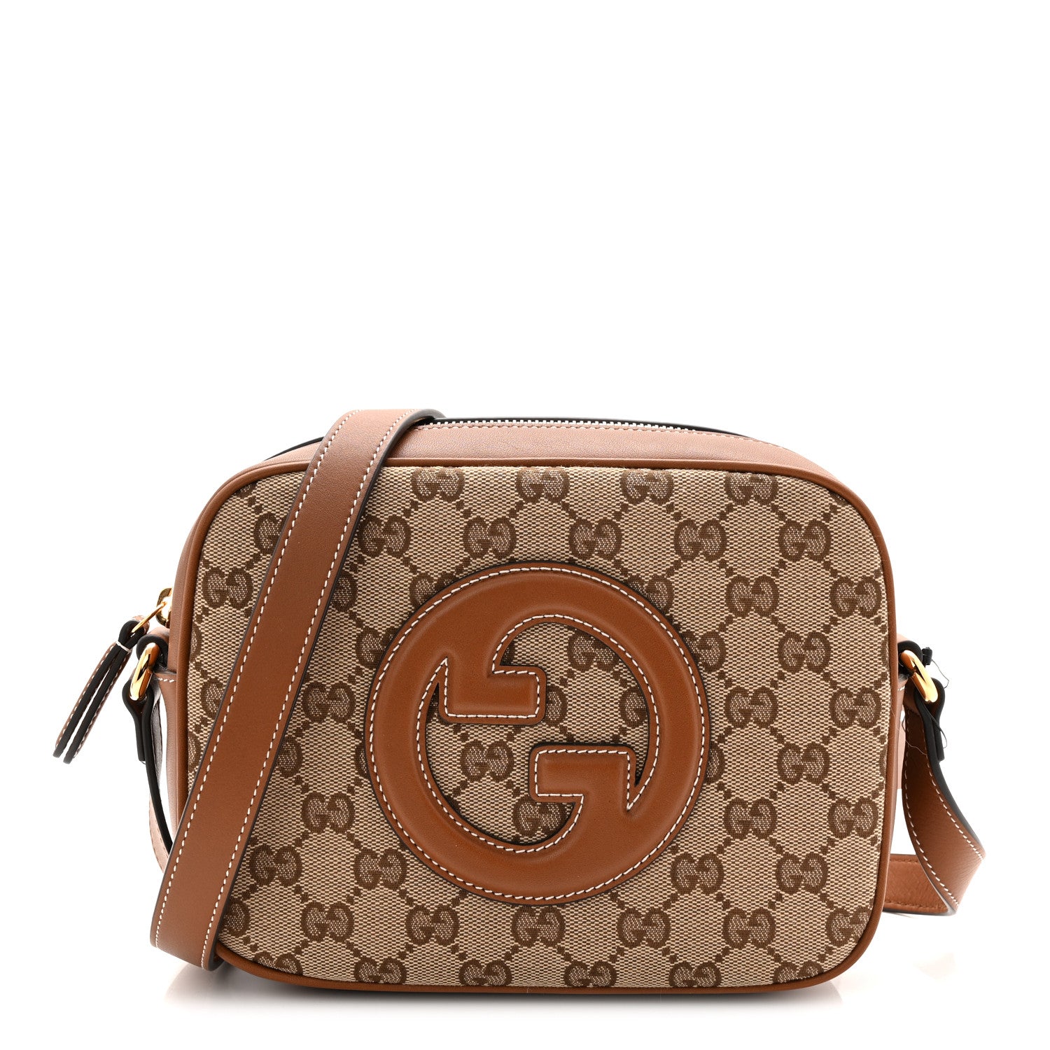 Gucci GG Supreme Calfskin Mini Blondie Bag Beige Ebony Sundial 1 of 11