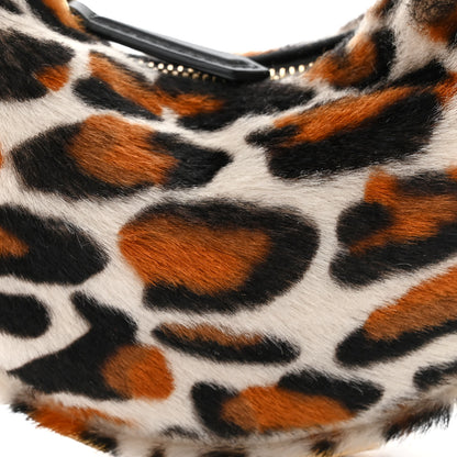 Fendi Sheepskin Vitello Grace Pony Hair Ocelot Nano Fendigraphy Hobo Charm Multicolor Black 7 of 10