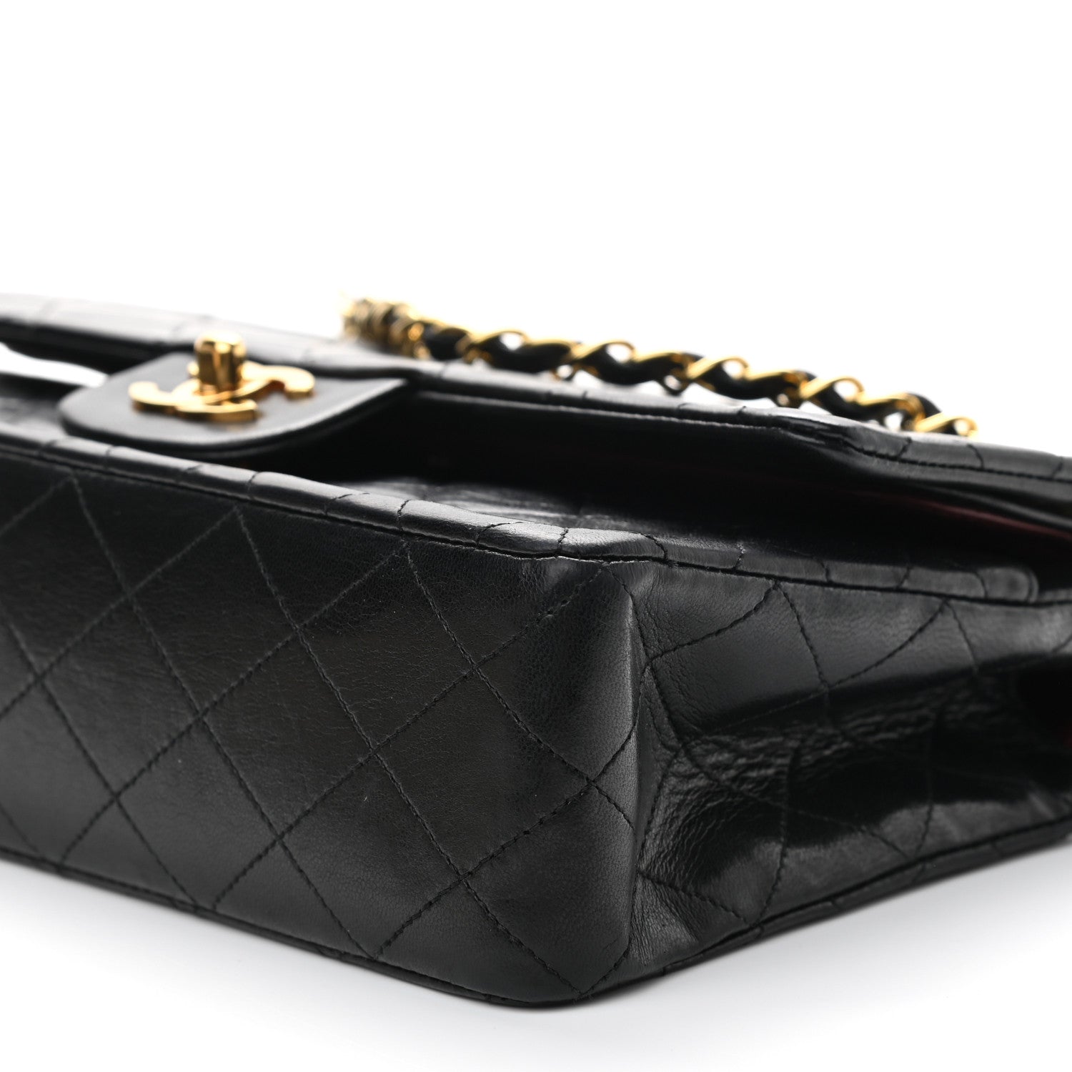 Chanel Lambskin Quilted Medium Double Flap Black 9 of 11