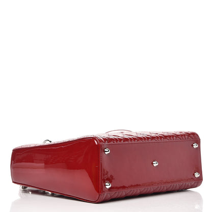 Christian Dior Patent Cannage Large Lady Dior Red 5 of 9