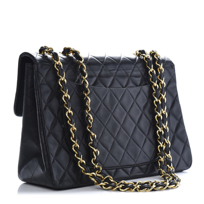 Chanel Lambskin Quilted XL Jumbo Single Flap Black 3 of 14