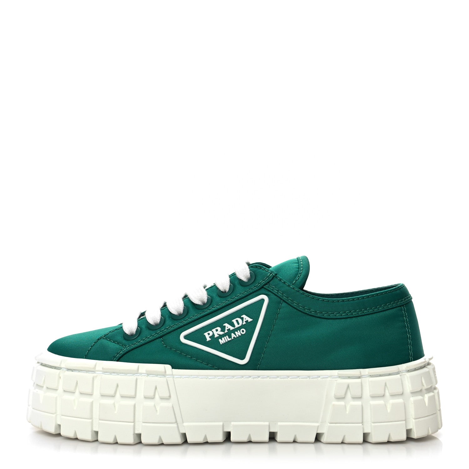 Prada Re-Nylon Gabardine Triangle Logo Double Wheel 50mm Sneakers