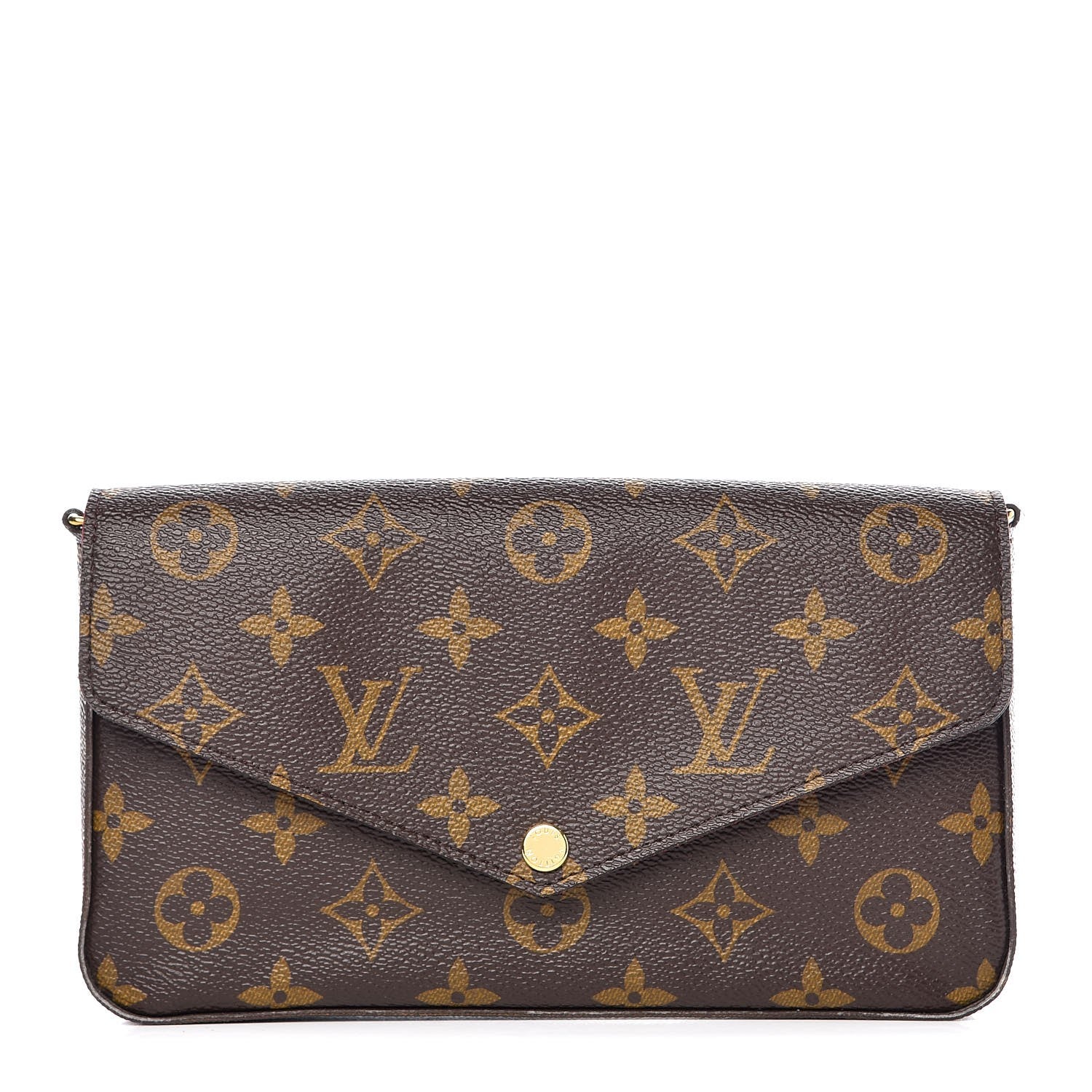 Louis Vuitton Monogram Pochette Felicie Chain Wallet Fuchsia 1 of 9