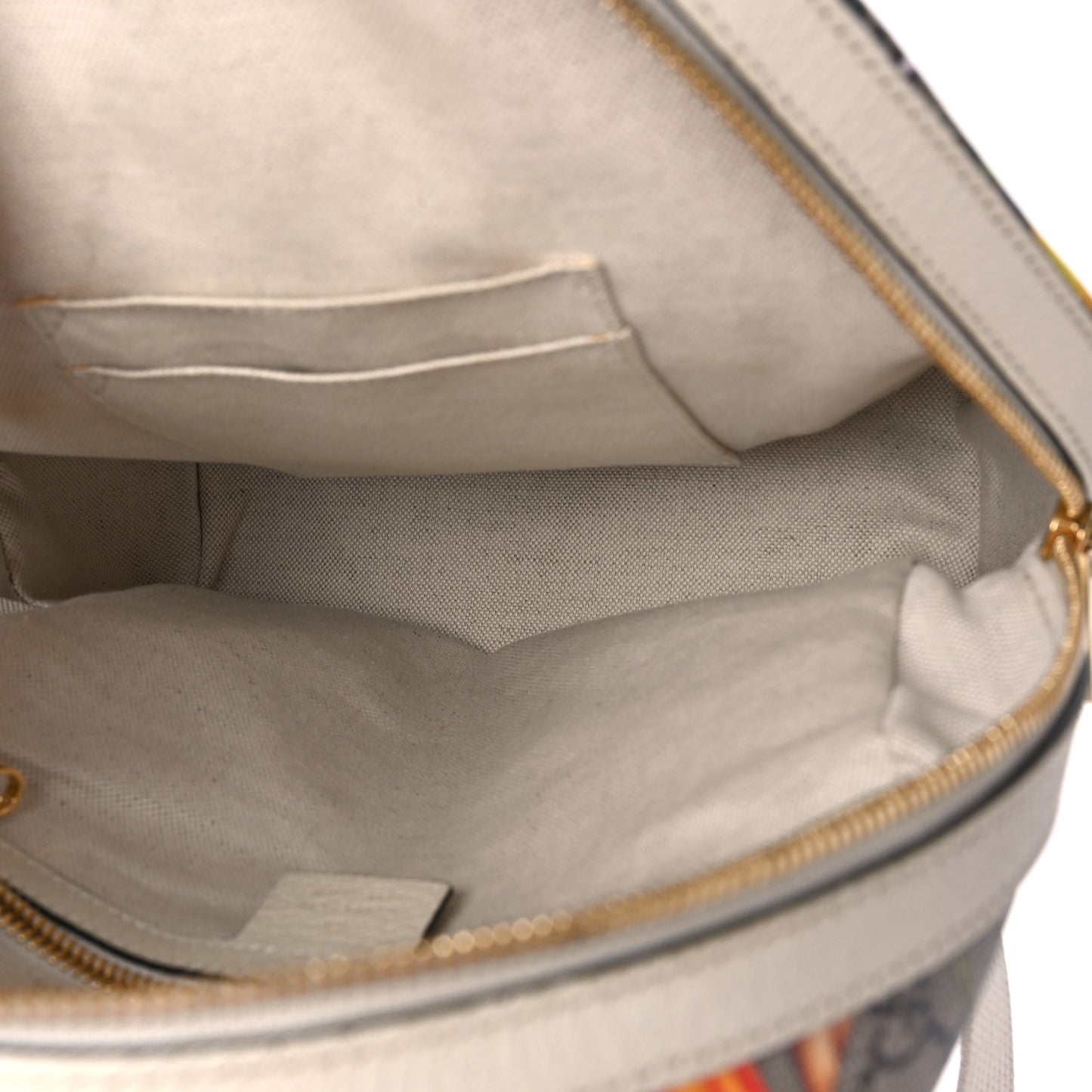 GG Supreme Monogram Flora Web Small Ophidia Day Backpack White