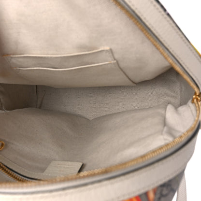 Gucci GG Supreme Monogram Flora Web Small Ophidia Day Backpack White 5 of 10