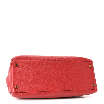 Hermes Taurillon Clemence Kelly Retourne 35 Rouge Garance 4 of 10